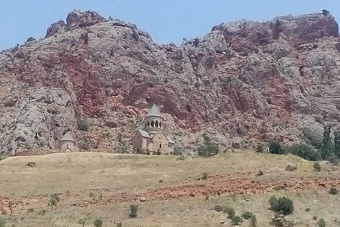 Tatev,Shaki(waterfall),Noravank,Wine tasting,Khor Virap - Noravank monastery on pink rocks, with possible wild goats
