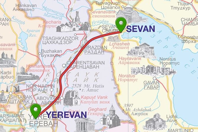 Transfer from Yerevan to Lake Sevan or vice versa - Route basics: 60 km, about an hour, and why time of day matters